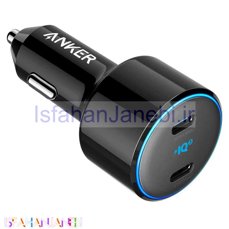 اصفهان جانبی-شارژر فندکی فست شارژ Anker PowerDrive+ III Duo PD 3A 30W