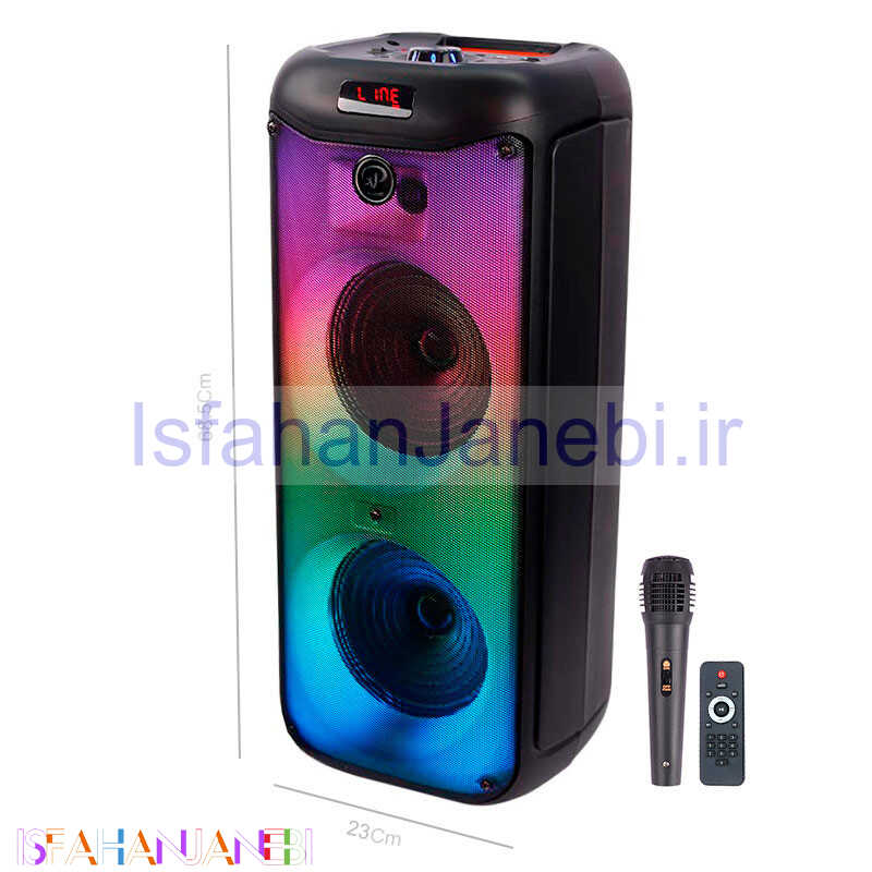 اصفهان جانبی-اسپیکر چمدانی بلوتوثی رم و فلش خور XP-Product XP-M1216A + میکروفون و ریموت کنترل