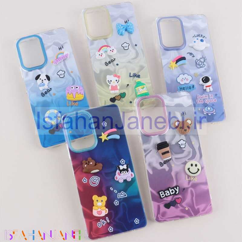 اصفهان جانبی-قاب عروسکی برجسته شیائومی Redmi Note 10 Pro 4G طرح موج دار دو رنگ