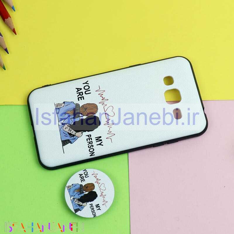 اصفهان جانبی-قاب فانتزی برجسته + پاپ سوکت طرح Friends سامسونگ J3 2016 سری D