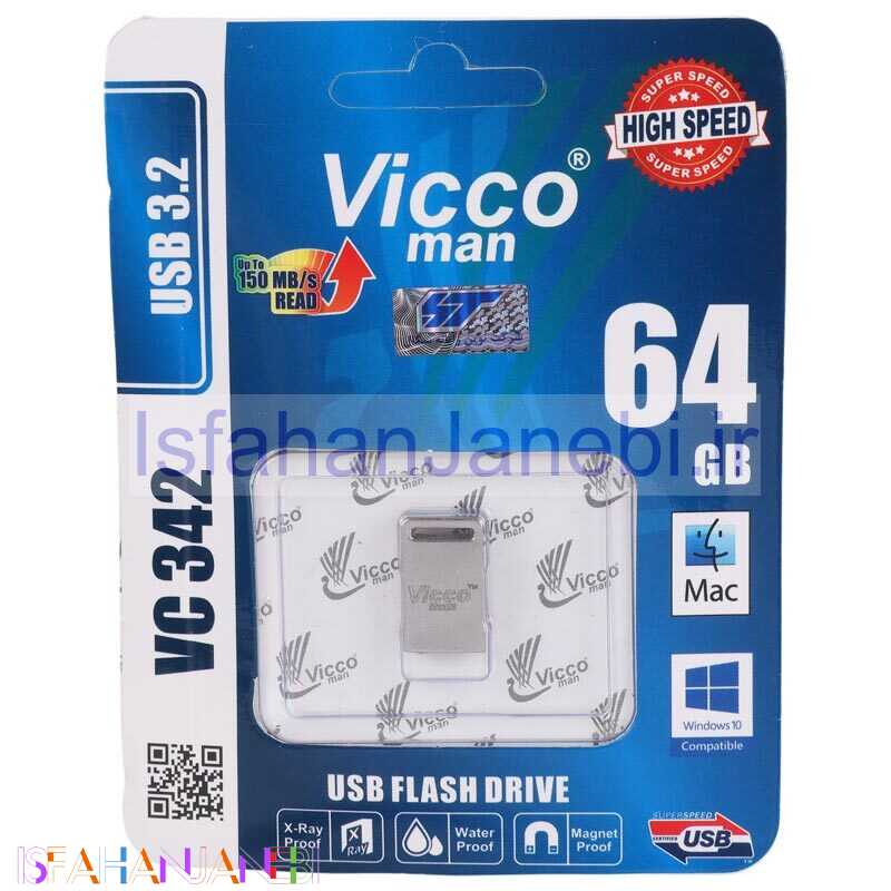 اصفهان جانبی-فلش 64 گیگ ویکومن ViccoMan VC342 USB3.2
