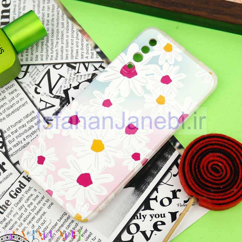 اصفهان جانبی-قاب سیلیکونی محافظ لنزدار طرح گل Samsung Galaxy A50