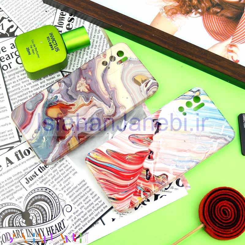 اصفهان جانبی-قاب سیلیکونی محافظ لنزدار طرح آبرنگی Xiaomi Poco M3 Pro