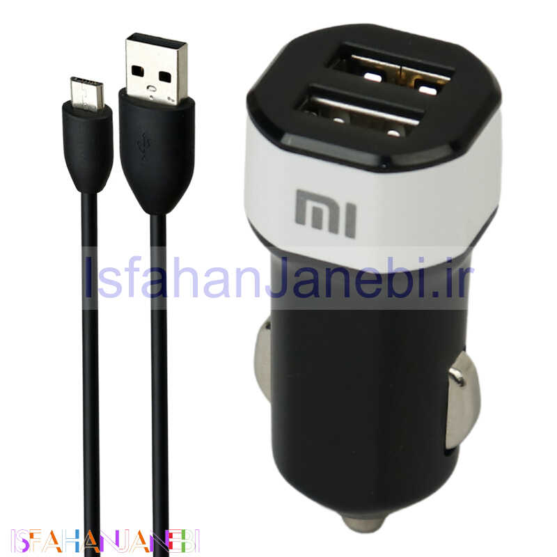 اصفهان جانبی-شارژر فندکی Xiaomi D021BD0500420 4.2A + کابل میکرو یو اس بی