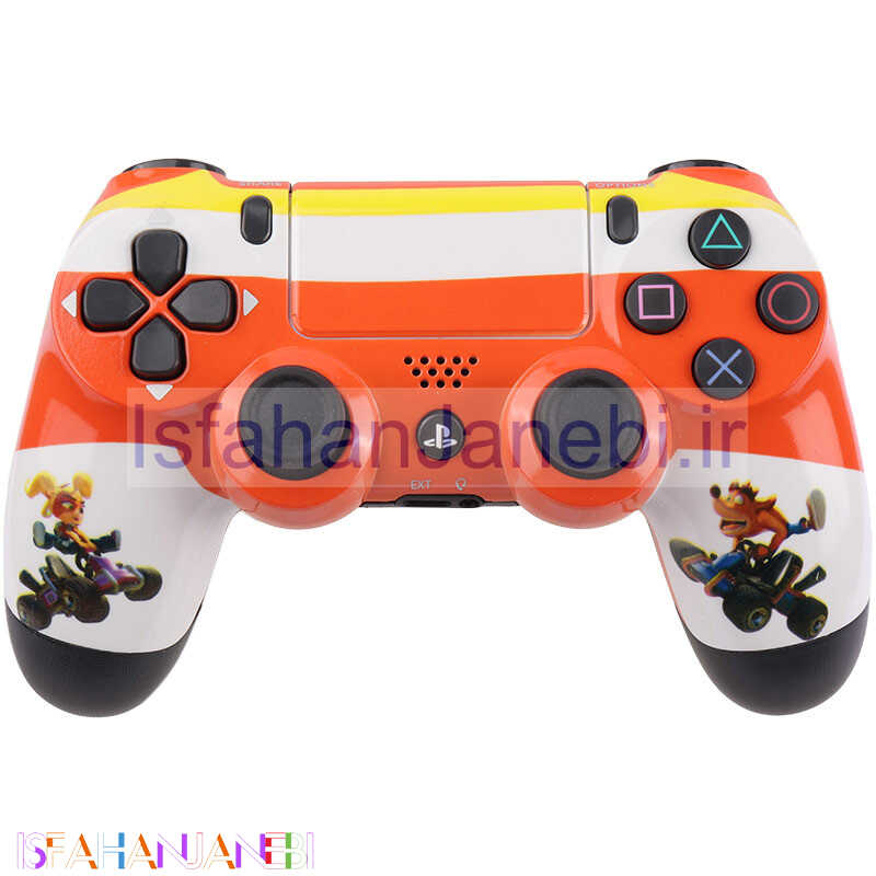 اصفهان جانبی-دسته بازی بی سیم SONY PlayStation 4 DualShock 4 High Copy طرح کراش نارنجی سفید