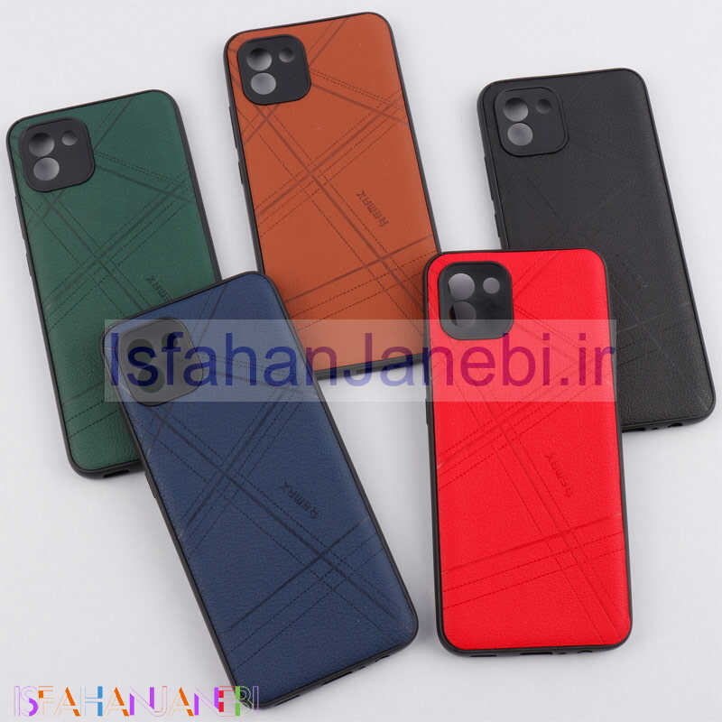 اصفهان جانبی-قاب چرمی Remax سامسونگ Galaxy A03 محافظ لنزدار