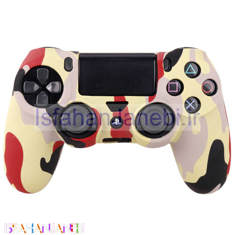 اصفهان جانبی-روکش دسته بازی PS4 طرح چریکی خاکی قرمز زرد
