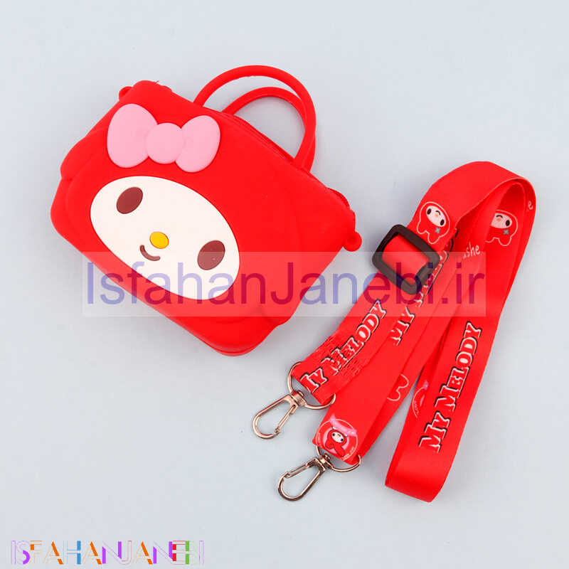 اصفهان جانبی-کیف هندزفری سیلیکونی بند دار خرس قرمز