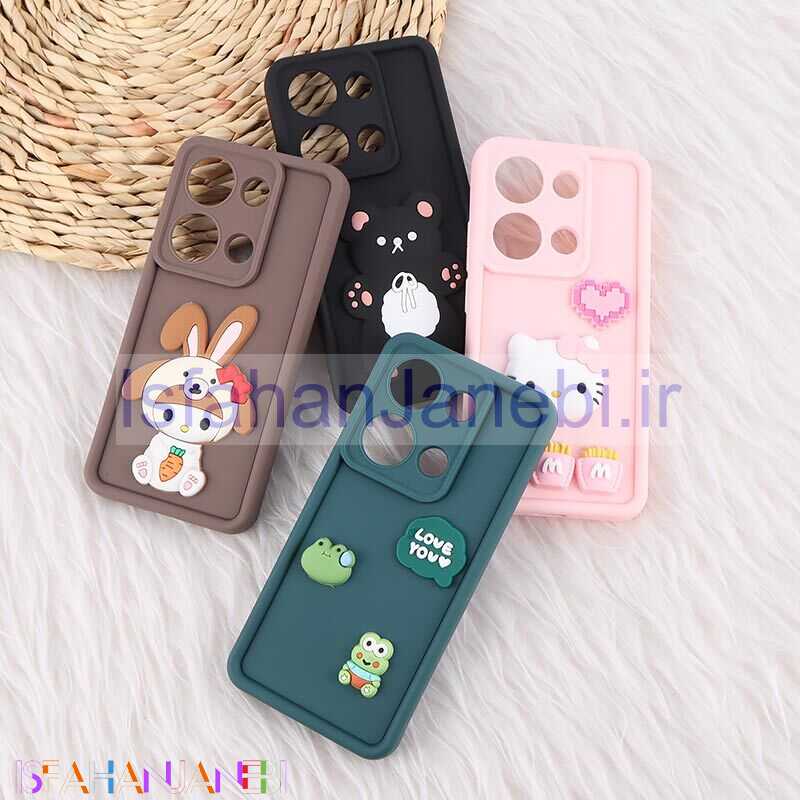 اصفهان جانبی-قاب سولید شیائومی Redmi Note 13 Pro 4G عروسکی گوش دار محافظ لنزدار