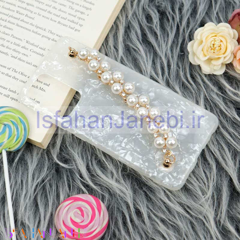 اصفهان جانبی-قاب ماربل هولدر دستی مرواریدی Samsung Galaxy A52 / A52s