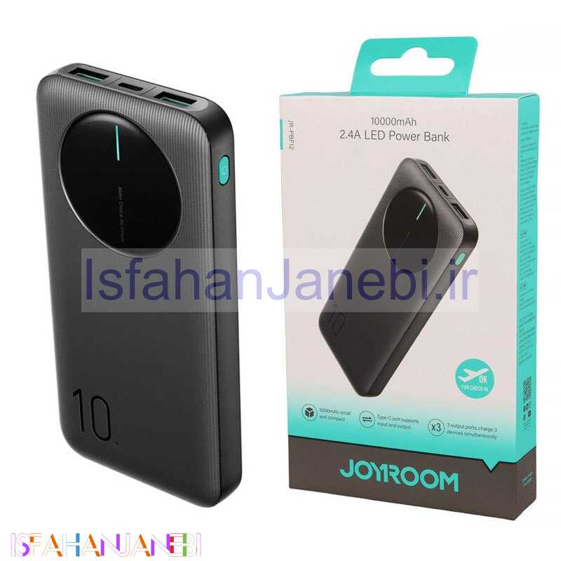 اصفهان جانبی-پاوربانک فست شارژ 10000 جوی روم Joyroom JR-PBF12 12W