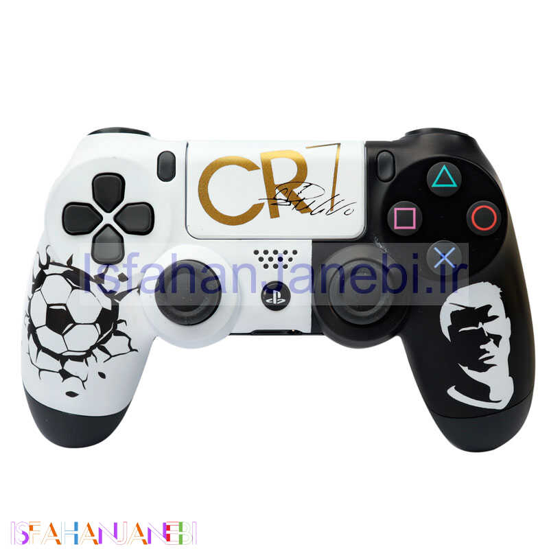 اصفهان جانبی-دسته بازی بی سیم SONY PlayStation 4 DualShock 4 High Copy طرح CR7 سفید