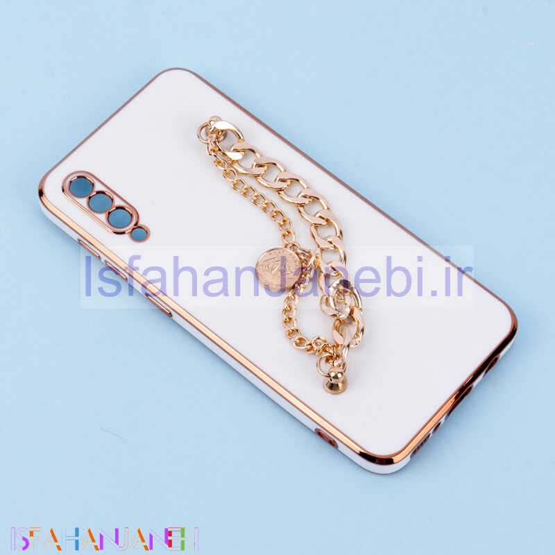 اصفهان جانبی-قاب My Case محافظ لنزدار + آویز دستی کارتیر Samsung Galaxy A30s / A50s سفید