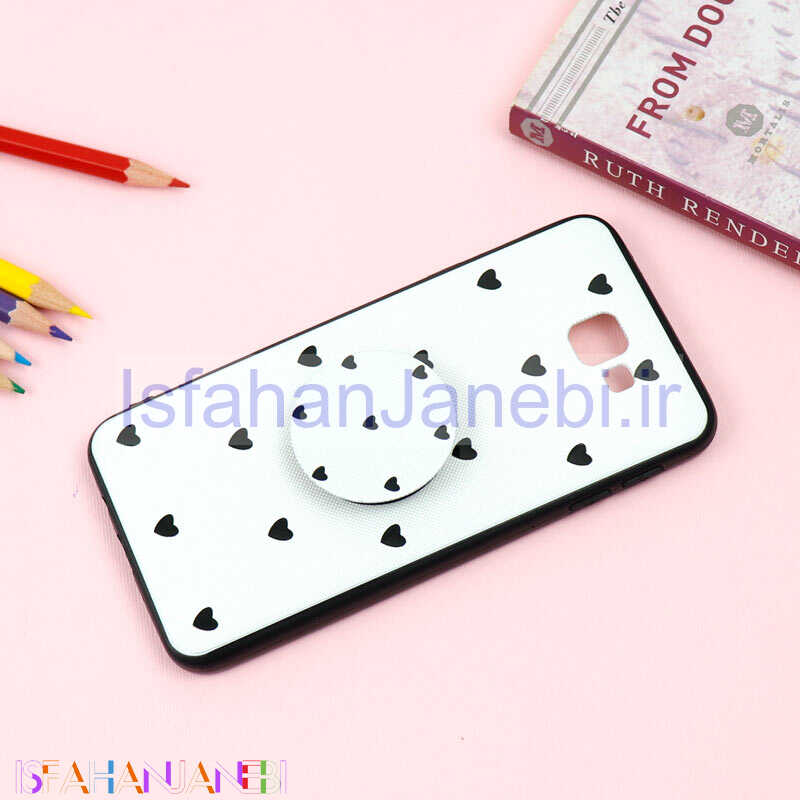 اصفهان جانبی-قاب فانتزی برجسته + پاپ سوکت طرح قلب سامسونگ J5 Prime سری D