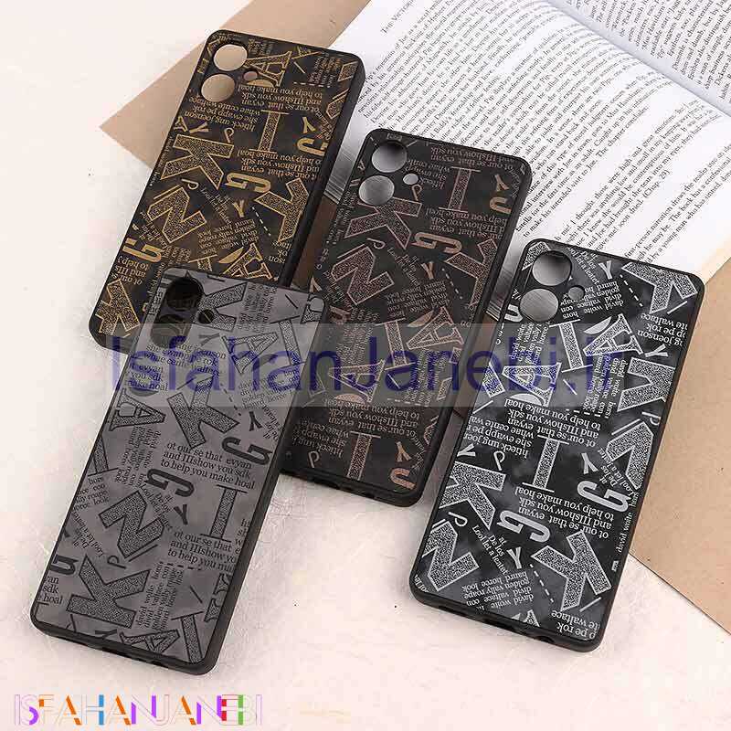 اصفهان جانبی-قاب PC سامسونگ Galaxy A06 محافظ لنزدار طرح لاتین