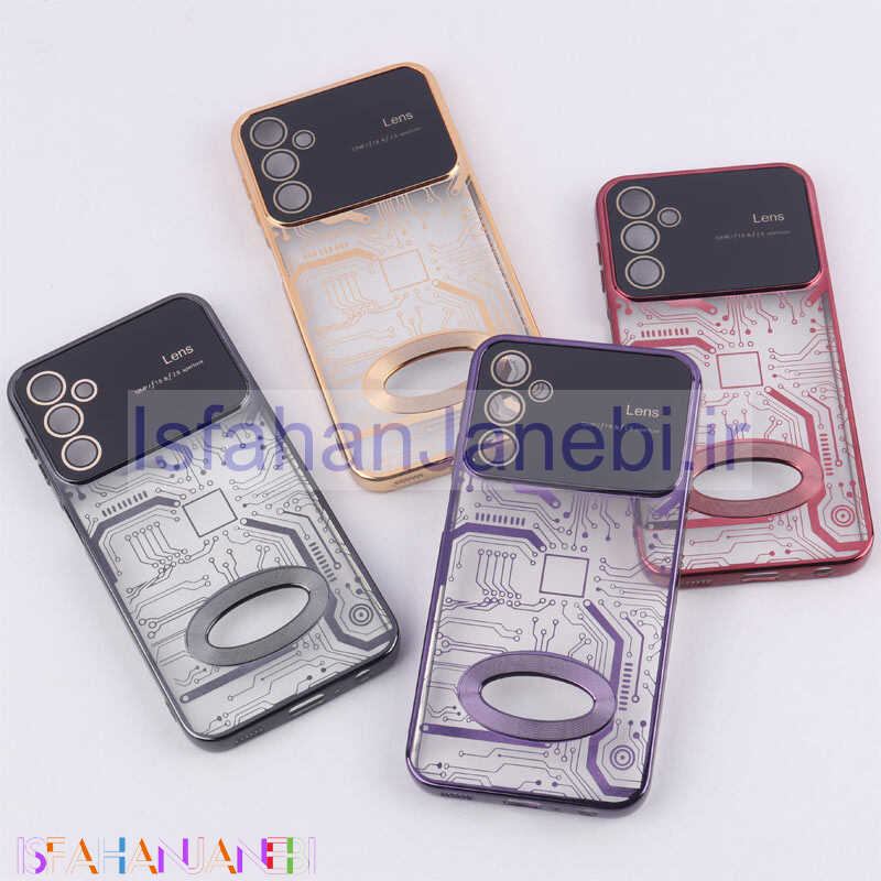 اصفهان جانبی-قاب My Case شفاف طرح دار Lens Aperture محافظ لنزدار Samsung Galaxy A24 4G