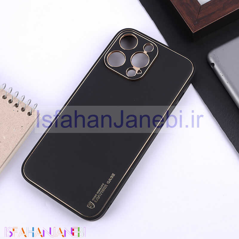 اصفهان جانبی-قاب چرمی My Case آیفون iPhone 15 Pro Max محافظ لنزدار دور رنگی