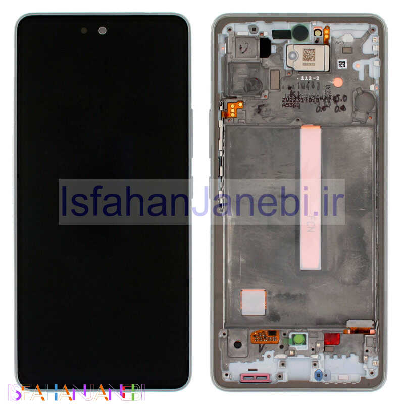 اصفهان جانبی-تاچ و ال سی دی اورجینال Samsung Galaxy A53 سرویس پک به همراه فریم