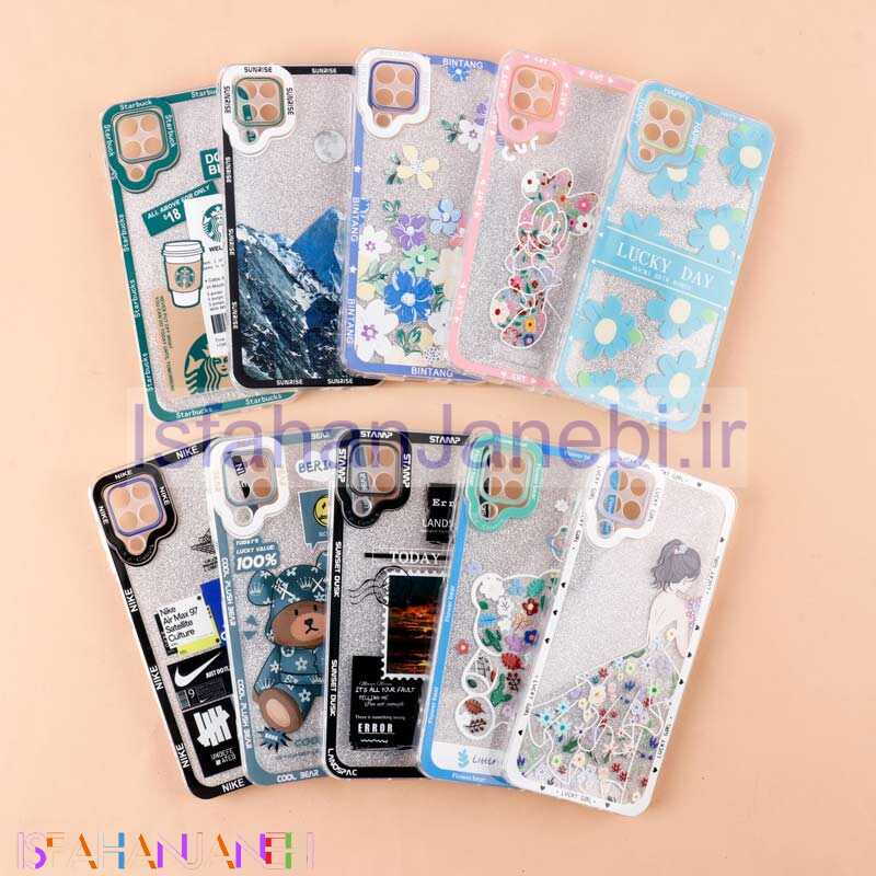 اصفهان جانبی-قاب فانتزی دور رنگی اکلیلی محافظ لنزدار Samsung Galaxy A12