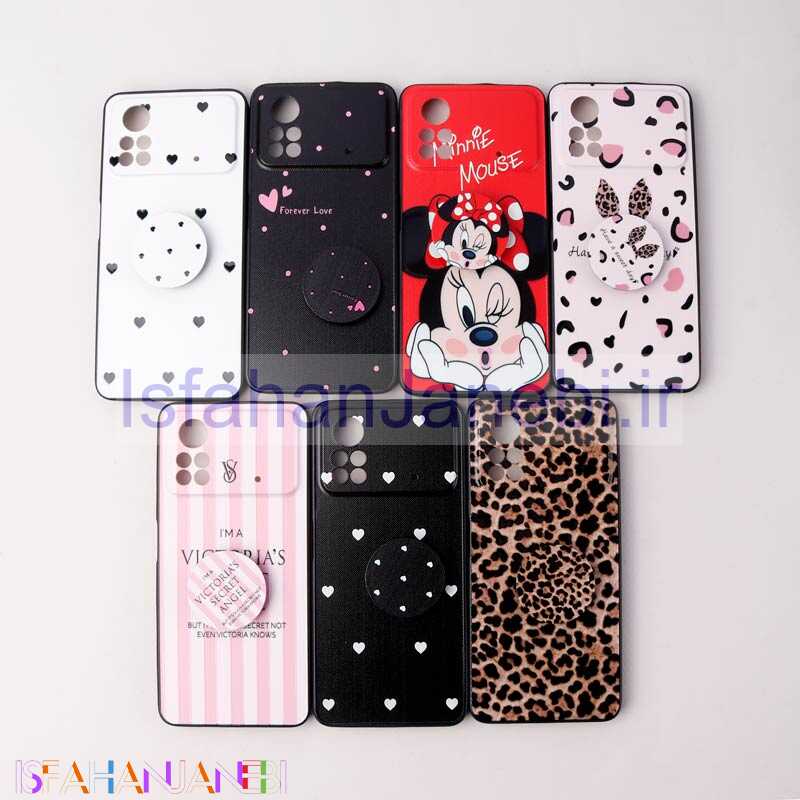 اصفهان جانبی-قاب فانتزی طرحدار دخترانه محافظ لنزدار + پاپ سوکت Xiaomi Poco X4 Pro 5G سری R