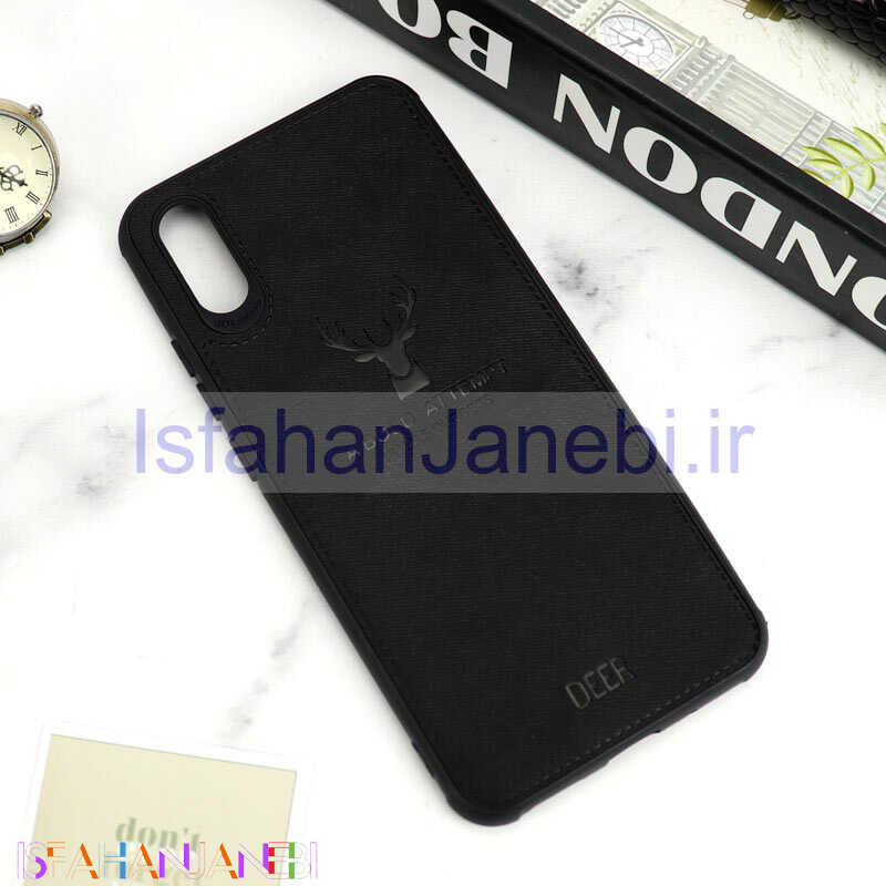 اصفهان جانبی-قاب چرمی طرح گوزن Huawei Honor 9A مشکی