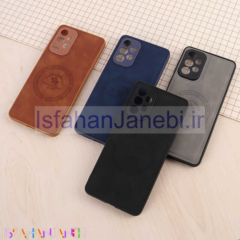 اصفهان جانبی-قاب چرمی Polo & Racquet Club سامسونگ Galaxy A73 طرح مگ سیف محافظ لنزدار