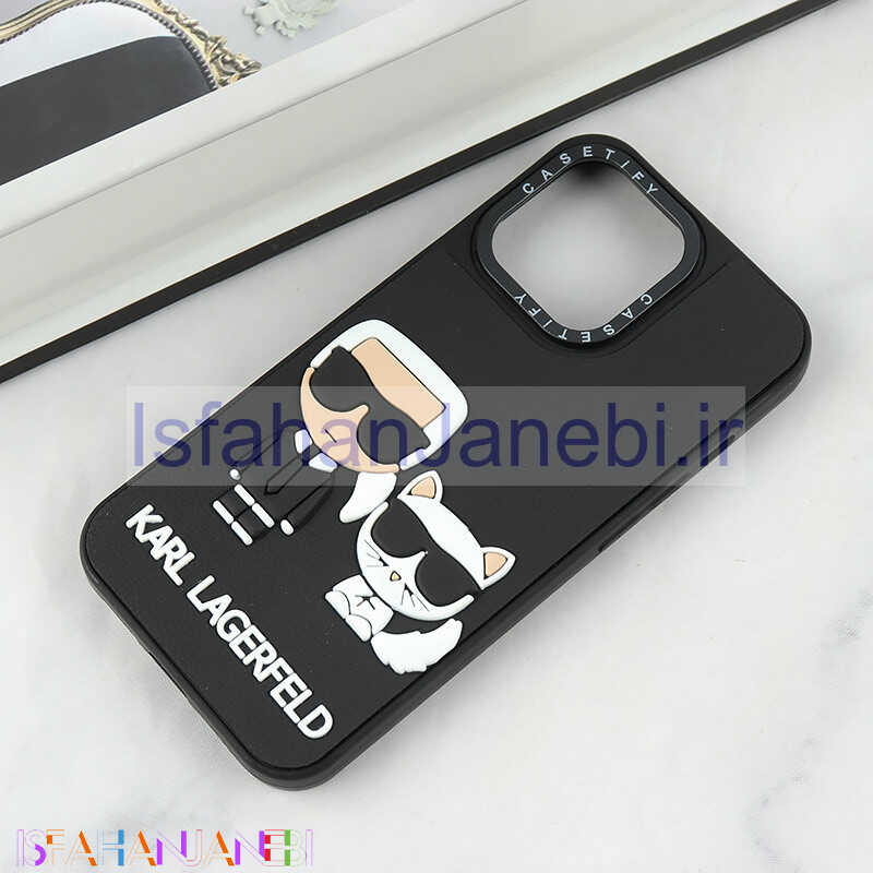 اصفهان جانبی-قاب Casetify آیفون iPhone 13 Pro طرح Karl Lagerfeld برجسته
