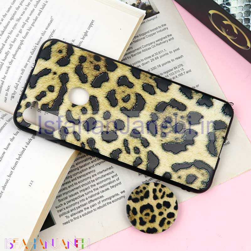 اصفهان جانبی-قاب فانتزی برجسته + پاپ سوکت طرح پلنگی سامسونگ A11 سری F