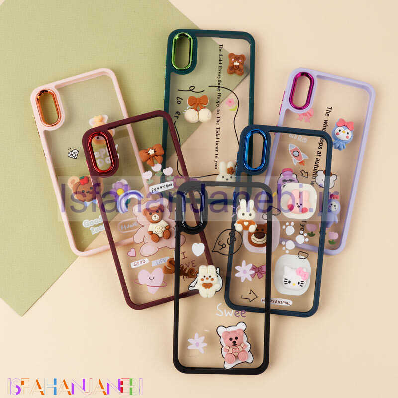 اصفهان جانبی-قاب شفاف متال ایرون عروسکی برجسته Samsung Galaxy A10