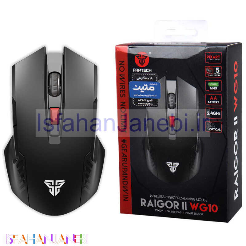 اصفهان جانبی-موس بی سیم گیمینگ فنتک RAIGOR II WG10