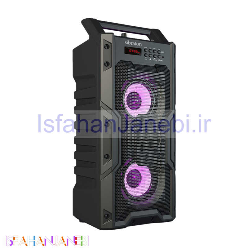 اصفهان جانبی-اسپیکر چمدانی بلوتوثی رم و فلش خور Sibraton S-BS815 + ریموت کنترل