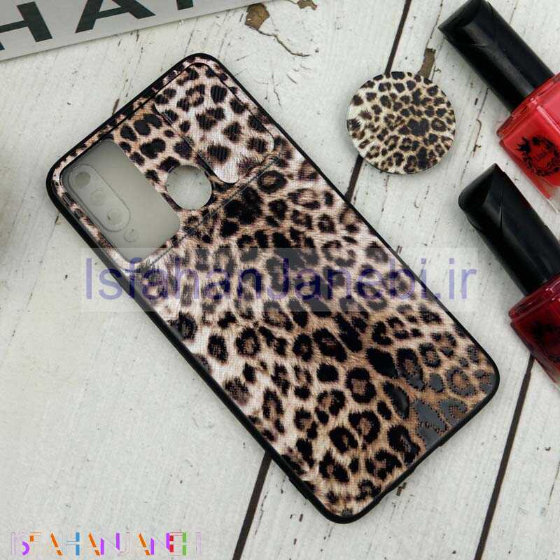 اصفهان جانبی-قاب طرحدار محافظ لنزدار کشویی + پاپ سوکت طرح پلنگی سامسونگ A20s سری B