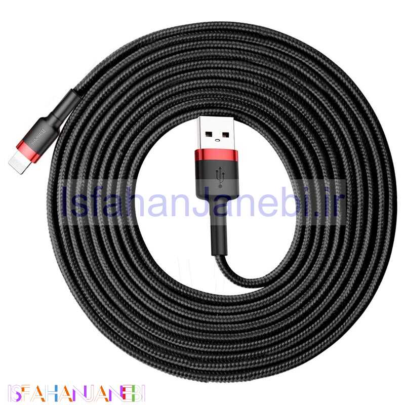 اصفهان جانبی-کابل آیفونی Baseus Cafule CALKLF-R 2A 3M