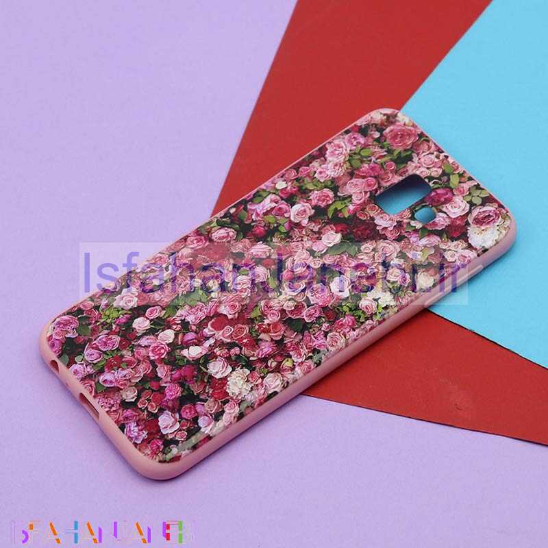 اصفهان جانبی-قاب فانتزی برجسته صورتی طرح گل سامسونگ J6 Plus