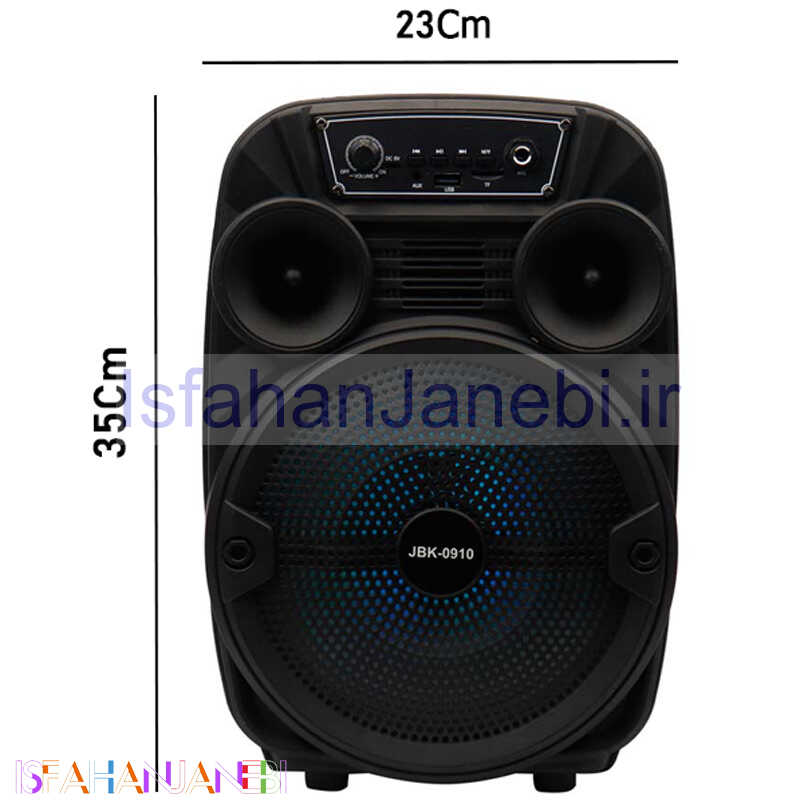 اصفهان جانبی-اسپیکر چمدانی بلوتوثی رم و فلش خور JBK-0910