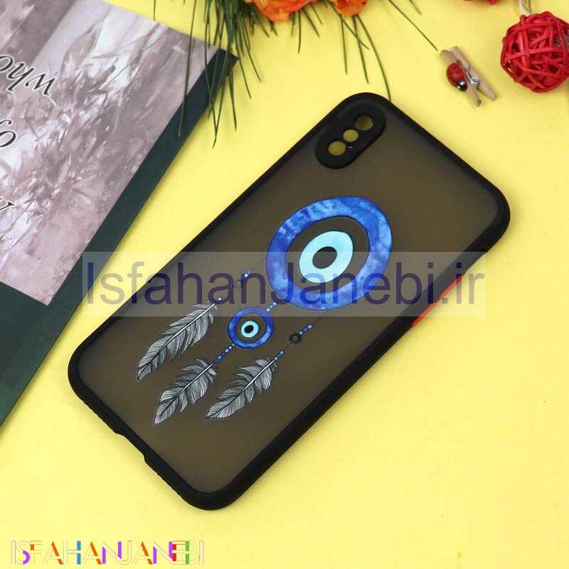 اصفهان جانبی-قاب PC مات محافظ لنزدار طرحدار دیریم کچر آیفون iPhone X/XS