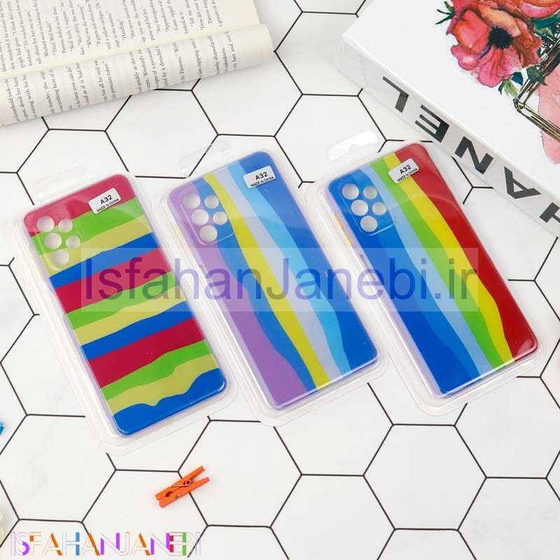 اصفهان جانبی-قاب محافظ لنزدار رنگین کمانی پاپ سوکت دار سامسونگ A32 5G