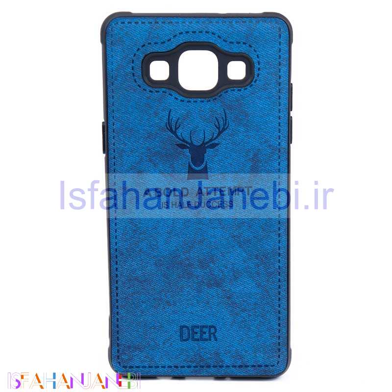 اصفهان جانبی-قاب چرمی طرح گوزن Samsung A5 2015 آبی
