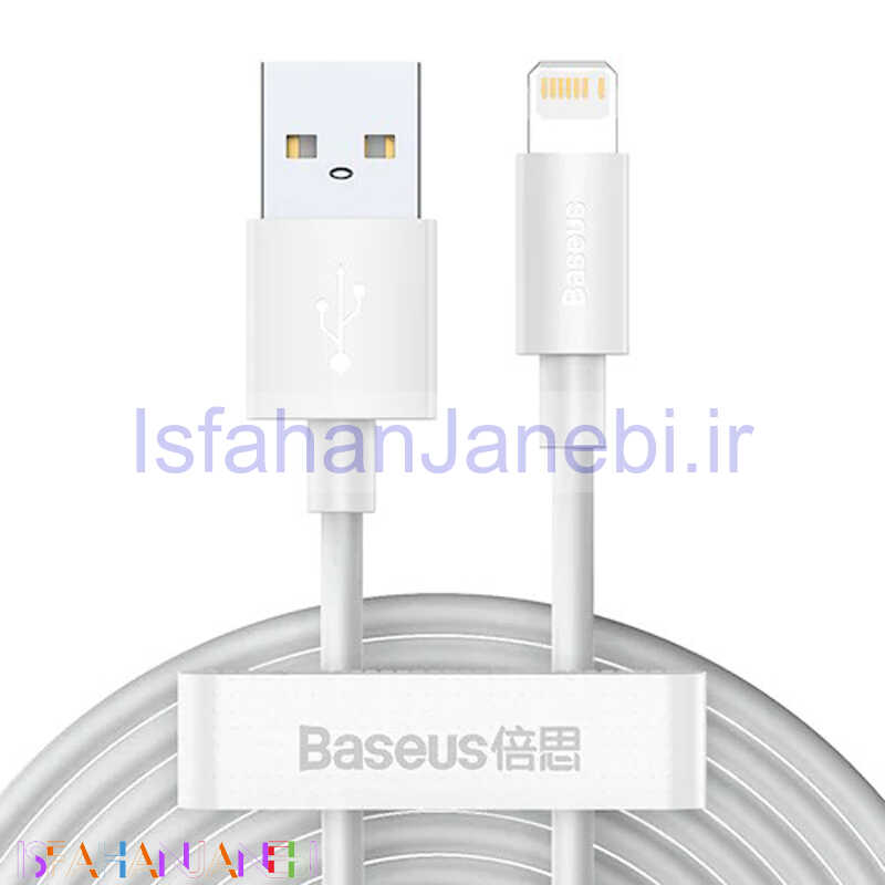 اصفهان جانبی-کابل آیفونی Baseus TZCALZJ-02 2.4A 1.5m بسته 2 عددی