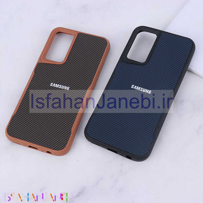 اصفهان جانبی-قاب سیلیکونی هاشور دار سامسونگ Galaxy A15 لوگو متال