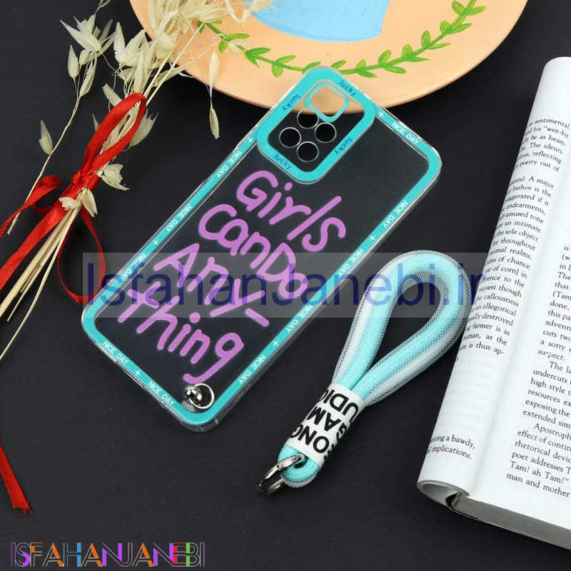 اصفهان جانبی-قاب طرحدار Girls Can Do محافظ لنزدار + بند آویز لنیارد Xiaomi Redmi 10