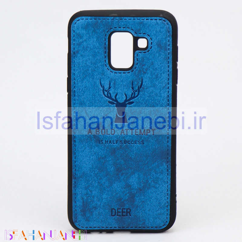 اصفهان جانبی-قاب چرمی طرح گوزن Samsung J6 آبی