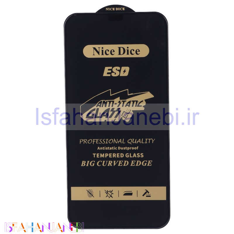 اصفهان جانبی-گلس آنتی استاتیک Nice Dice آیفون iPhone 12 Pro