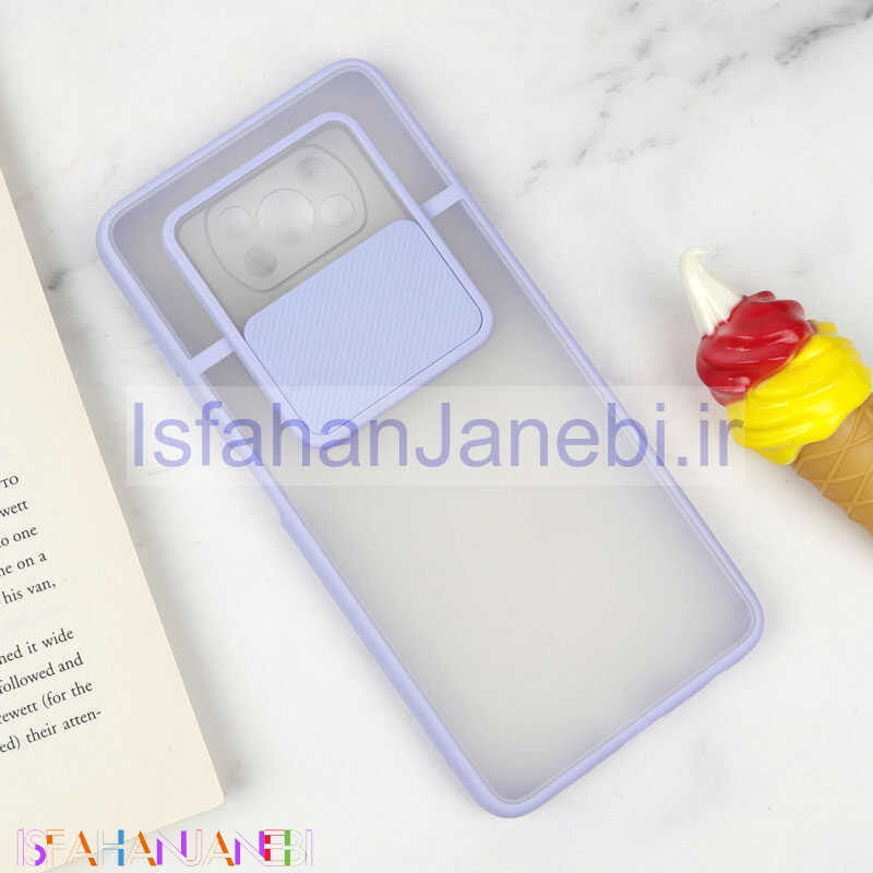 اصفهان جانبی-قاب PC مات محافظ لنز دار کشویی Xiaomi Poco x3/x3 NFC/x3 pro