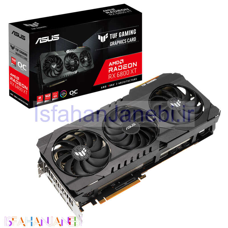 اصفهان جانبی-کارت گرافیک ASUS TUF Radeon RX6800XT O16G GDDR6 256Bit