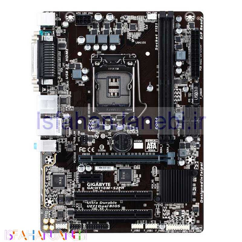 اصفهان جانبی-مادربرد گیگابایت GA-H110M-S2PH rev. 1.0 DDR4