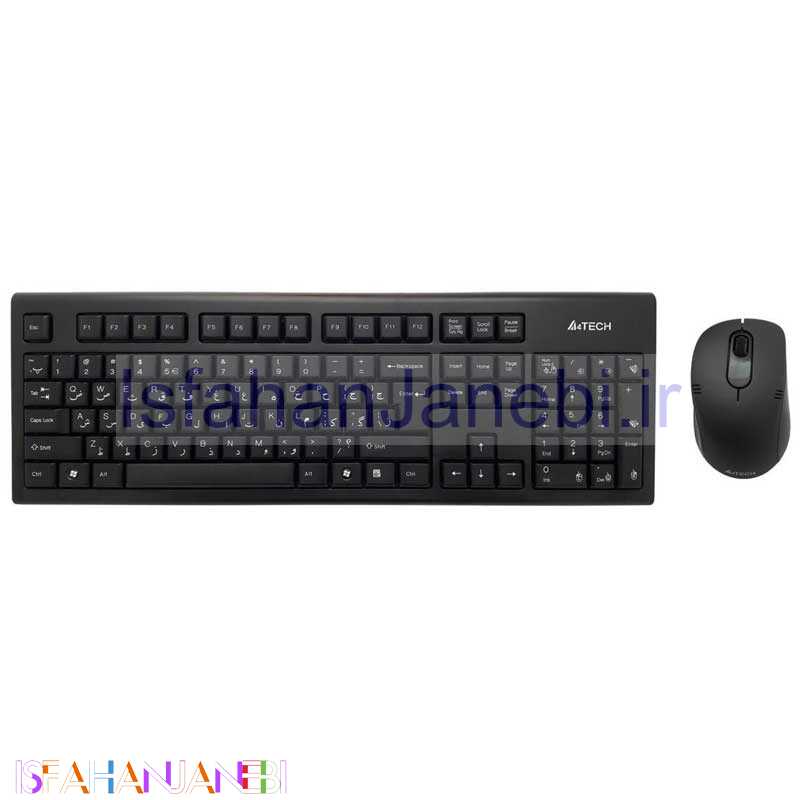 اصفهان جانبی-کیبورد و موس بی سیم ای فورتک KM-7100N