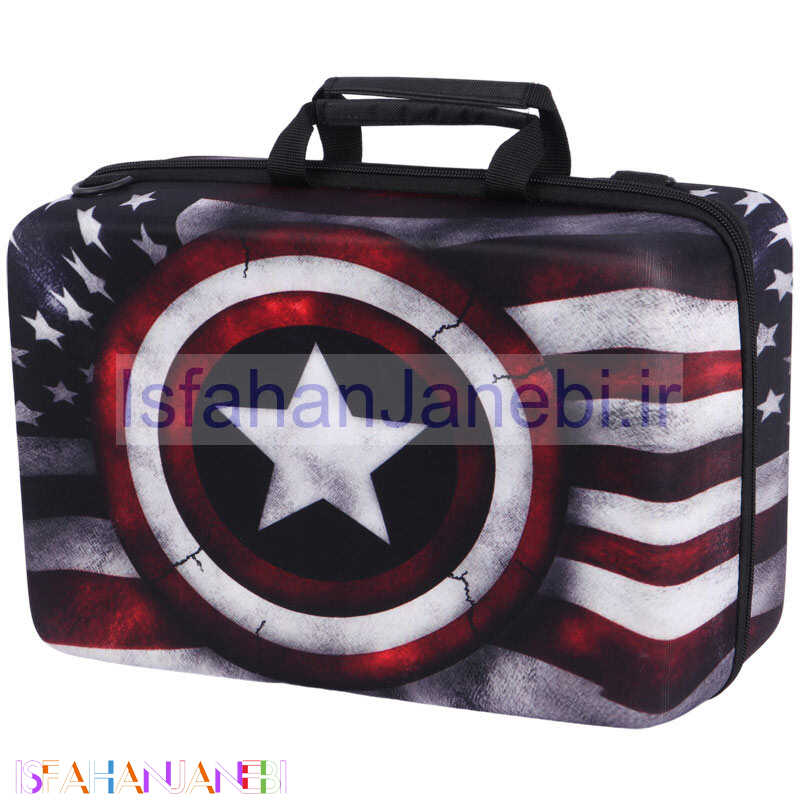 اصفهان جانبی-کیف کنسول بازی PS5 Slim طرح Capitan America