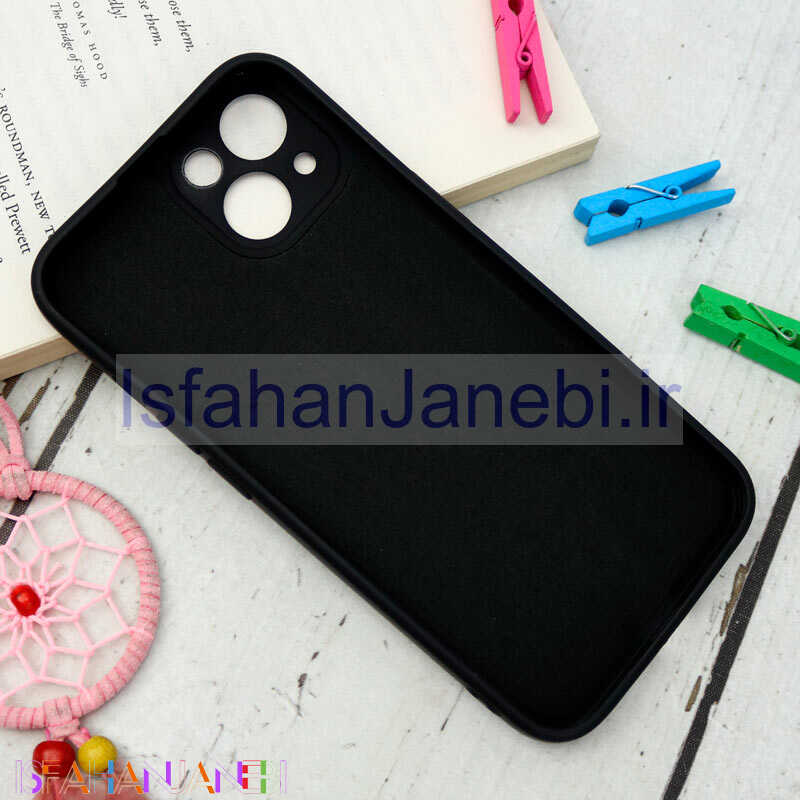 اصفهان جانبی-قاب سیلیکونی مشکی طرح Baron + پاپ سوکت iPhone 13