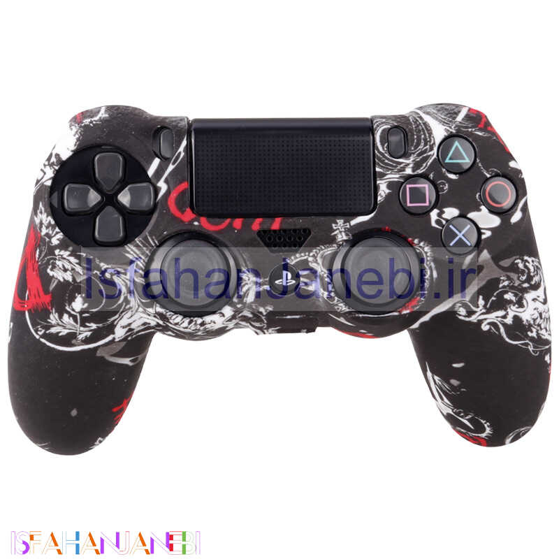 اصفهان جانبی-روکش دسته بازی PS4 طرح گل زمینه مشکی کد 2